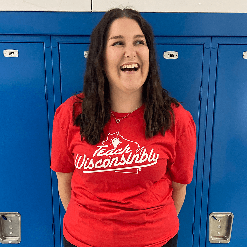 Teach Wisconsinbly Red T Shirt