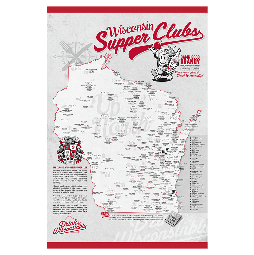 Drink Wisconsinbly Wisconsin Supper Clubs Poster