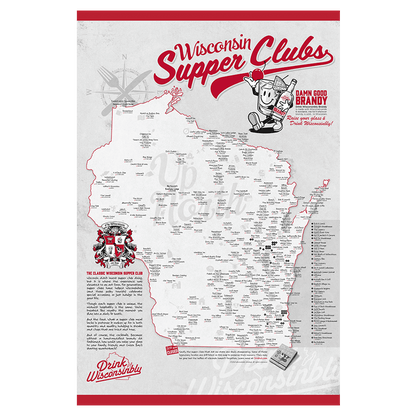 Drink Wisconsinbly Wisconsin Supper Clubs Poster