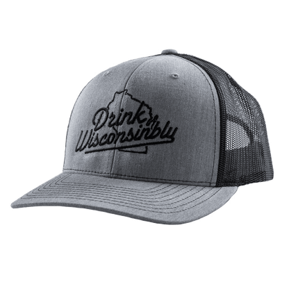 Drink Wisconsinbly Black & Gray Trucker Hat