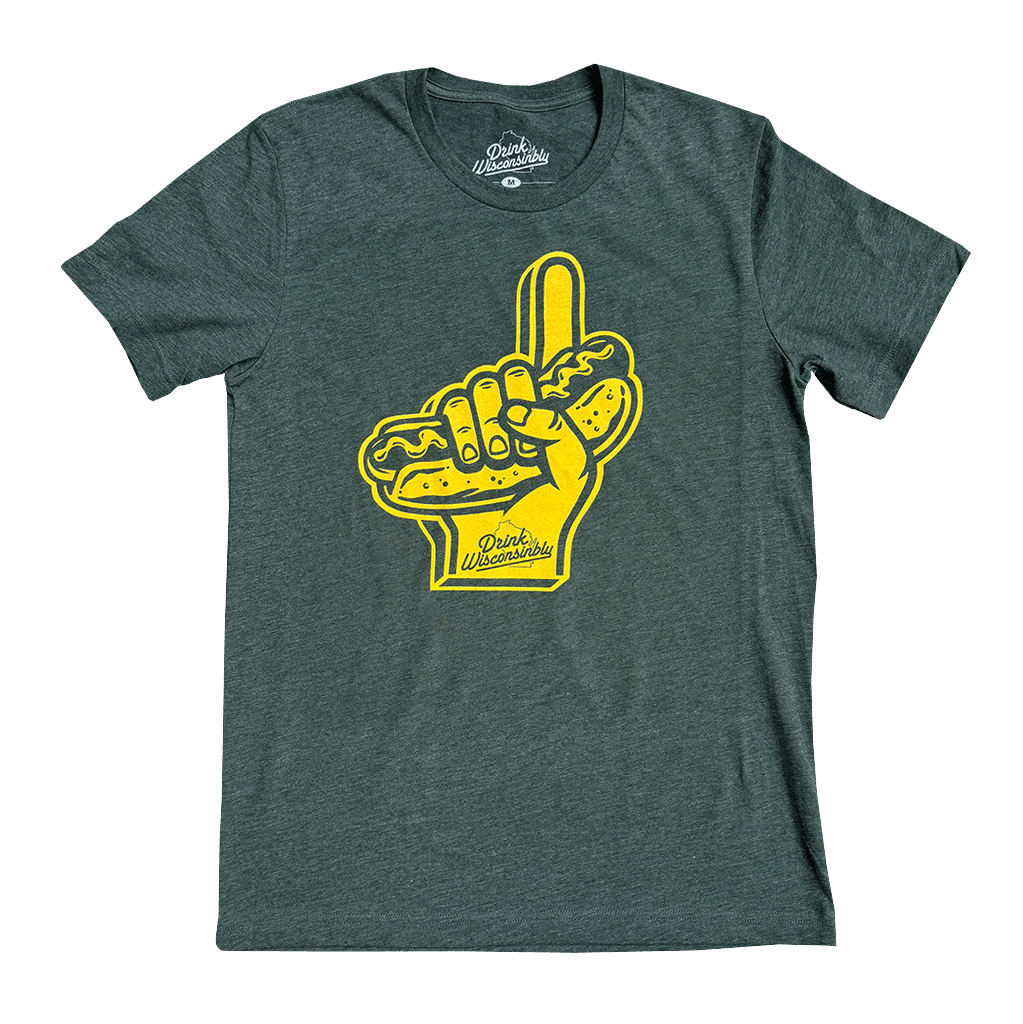 Drink Wisconsinbly Foam Finger Football T-Shirt