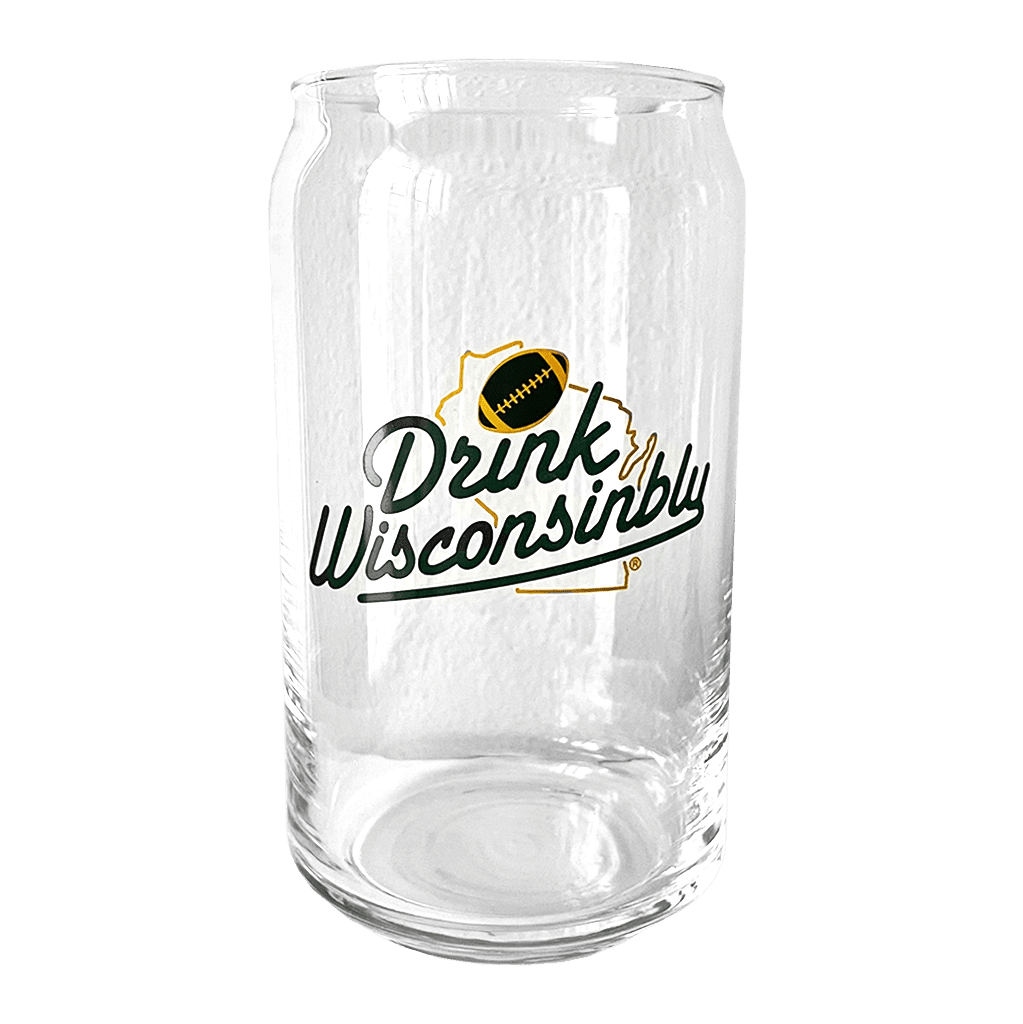 Retro Ribbon Glass Can - Drink Wisconsinbly