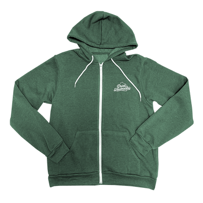 Heather Forest Green Zip Up Hoodie