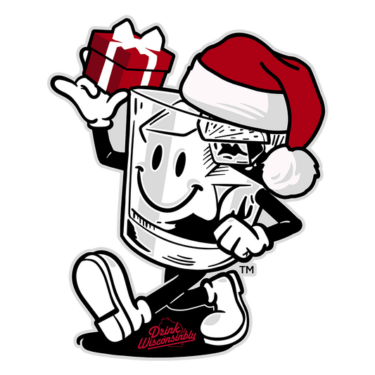 Drink Wisconsinbly Happy Santa Sticker