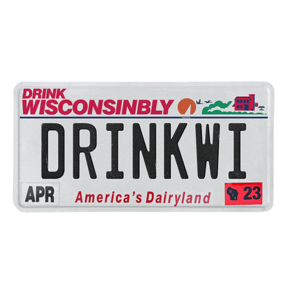 Drink Wisconsinbly License Plate Sticker