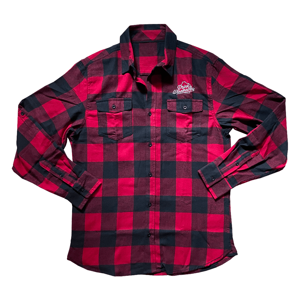 Drink Wisconsinbly Buffalo Flannel Long Sleeve