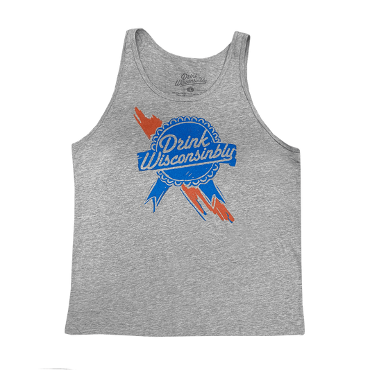 Drink Wisconsinbly Unisex Retro Ribbon Tank Top