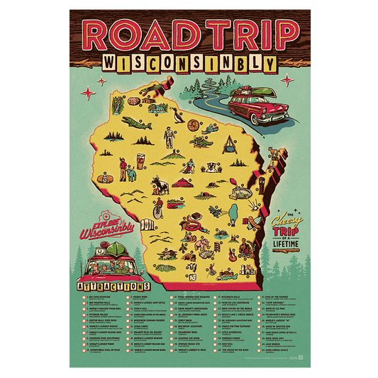 Wisconsin Road Trip Wisconsinbly Poster