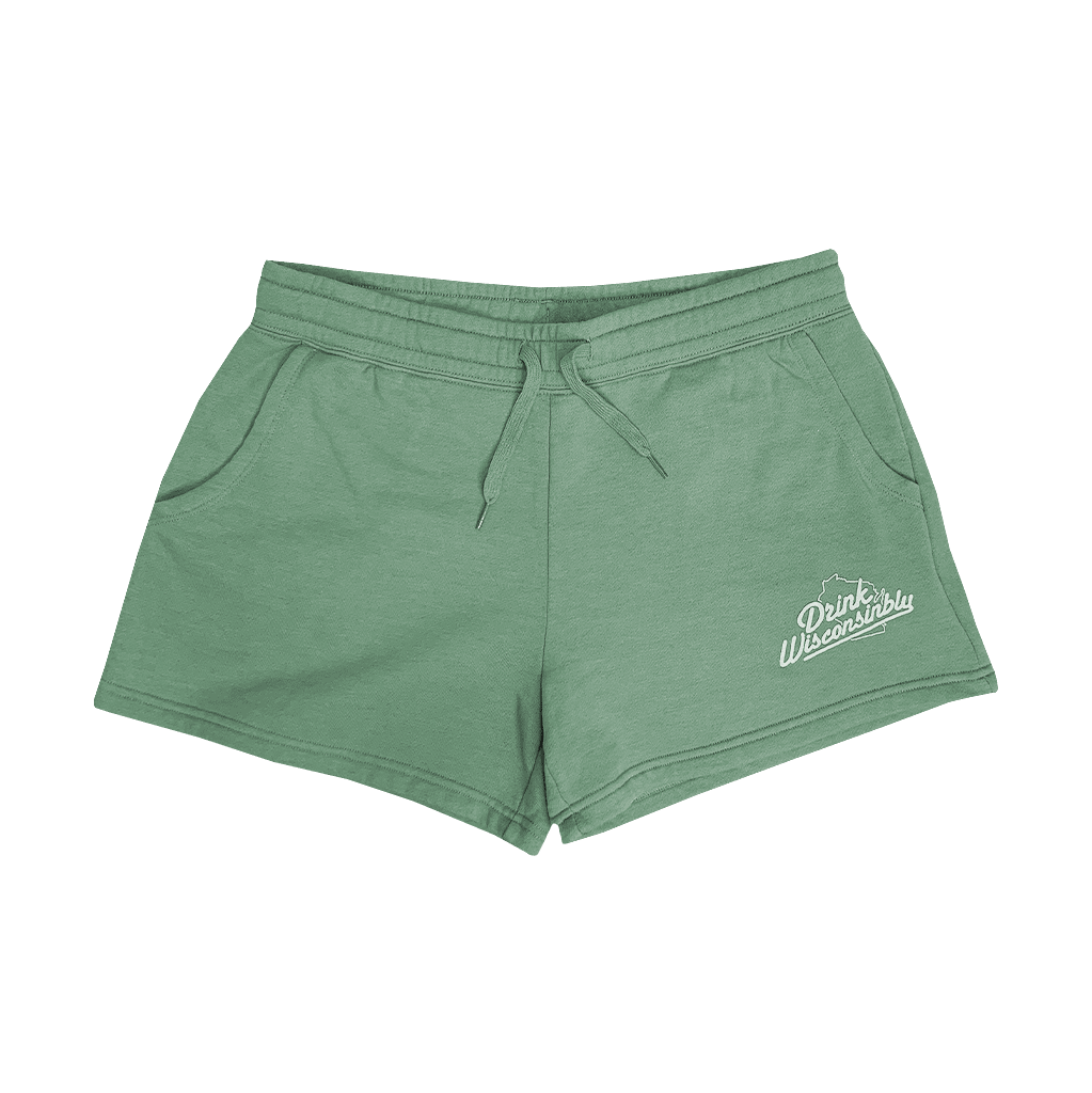 Drink Wisconsinbly Women's Sage Wave Wash Shorts