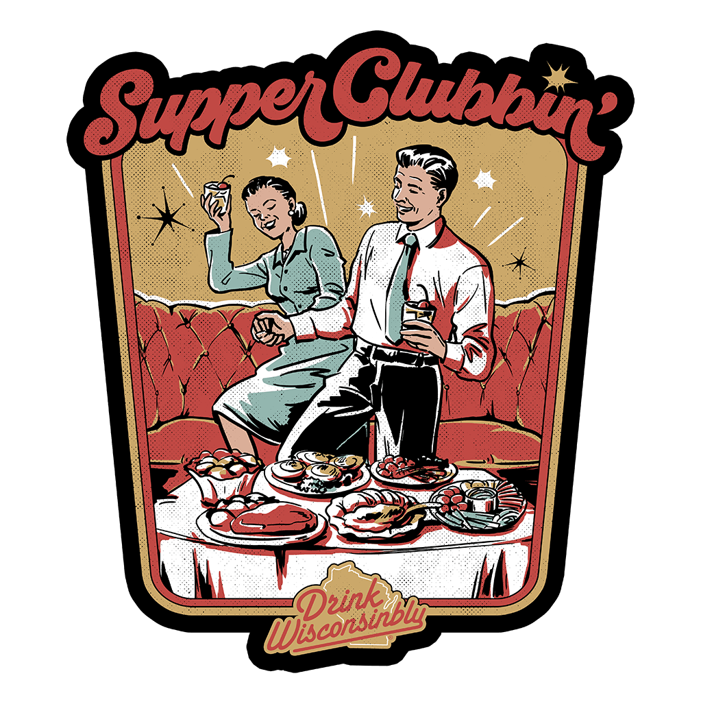 "Supper Clubbin" Sticker