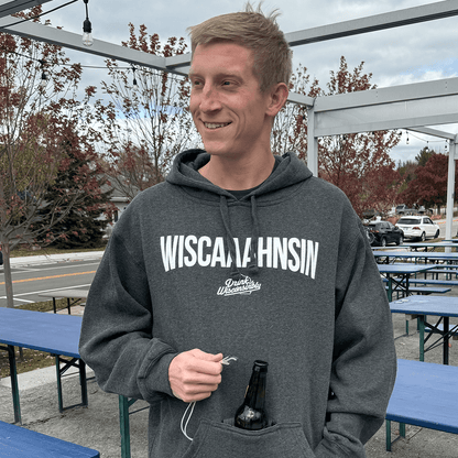 Gray "Wiscaaahnsin" Tailgate Pouch Hoodie