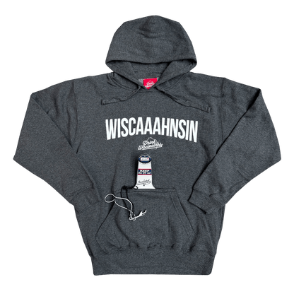 Gray "Wiscaaahnsin" Tailgate Pouch Hoodie