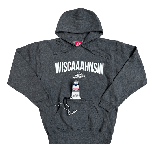 Gray "Wiscaaahnsin" Tailgate Pouch Hoodie