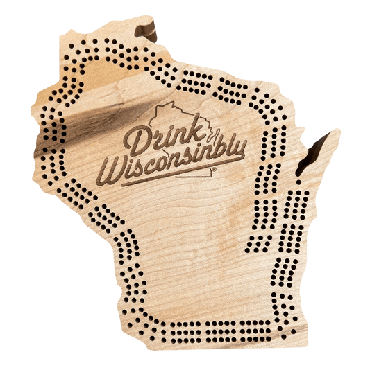 Drink Wisconsinbly Cribbage Board with Cards