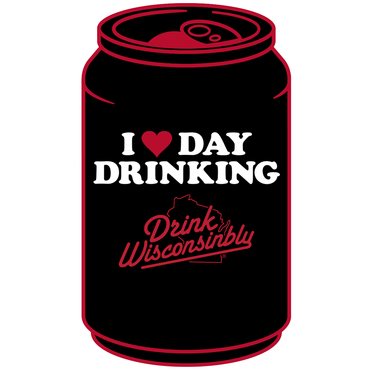 I Love Day Drinking Vinyl Can Sticker