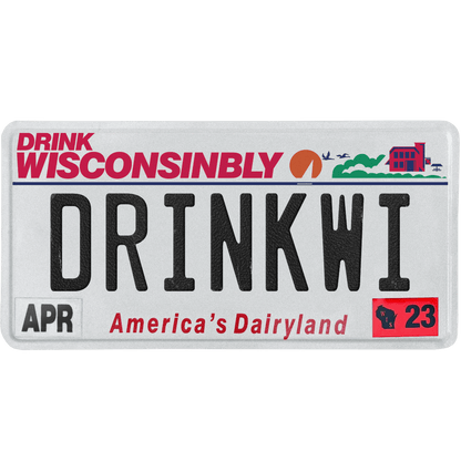 Drink Wisconsinbly Wisconsin License Plate Sticker