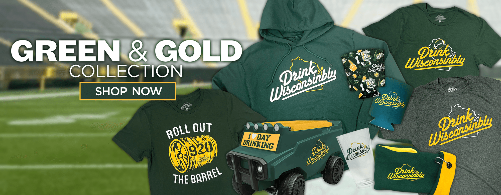 Wisconsin T-Shirts-Green & Gold