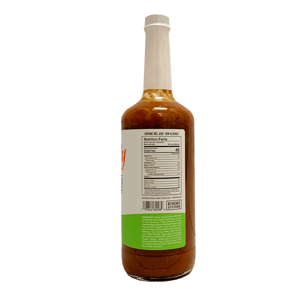 Remedy Jalapeño Bloody Mary Mix Back Bottle