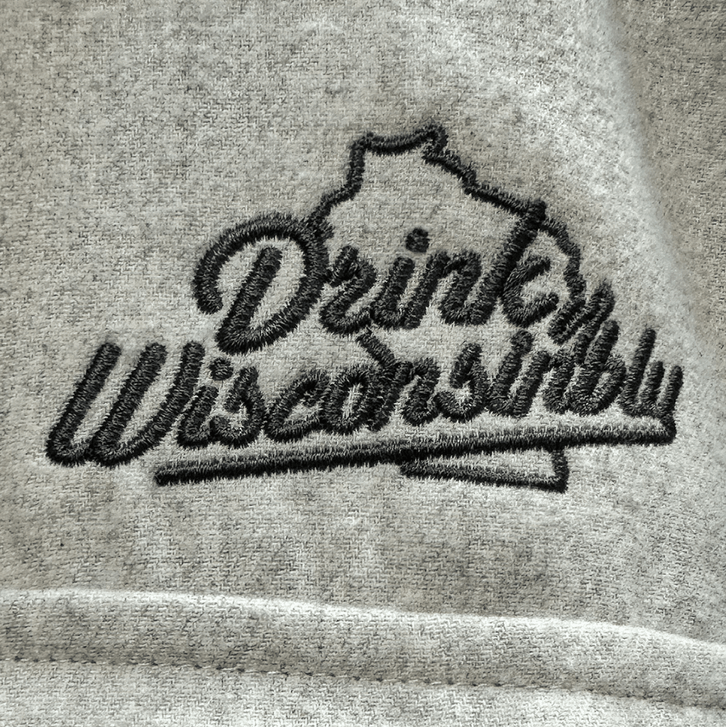 Drink Wisconsinbly Solid Stone Flannel Logo