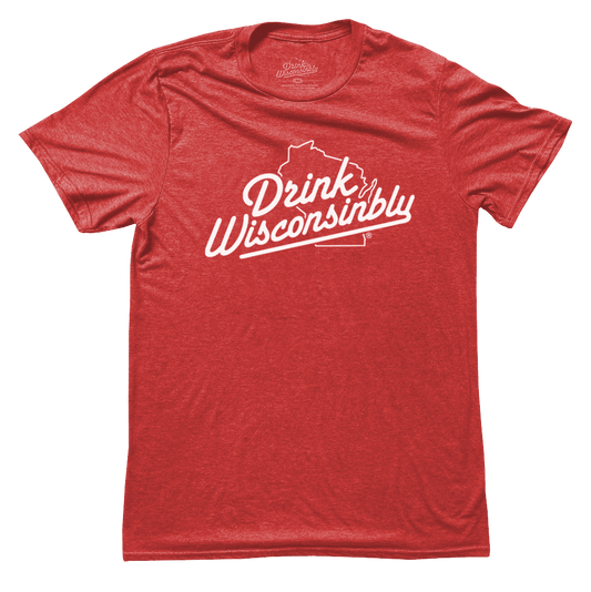 Drink Wisconsinbly Women's Red Heather T-Shirt