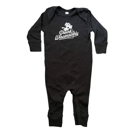 "Dwink Wisconsinbly" Black Onesie